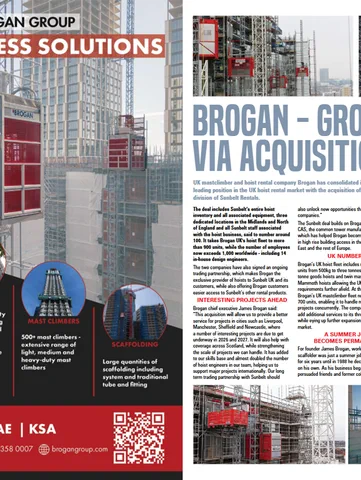 IN THE PRESS: Cranes & Access Mast Climber and Hoist Feature